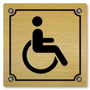 WC invalidé, 80x80mm, zlatá, Kansas